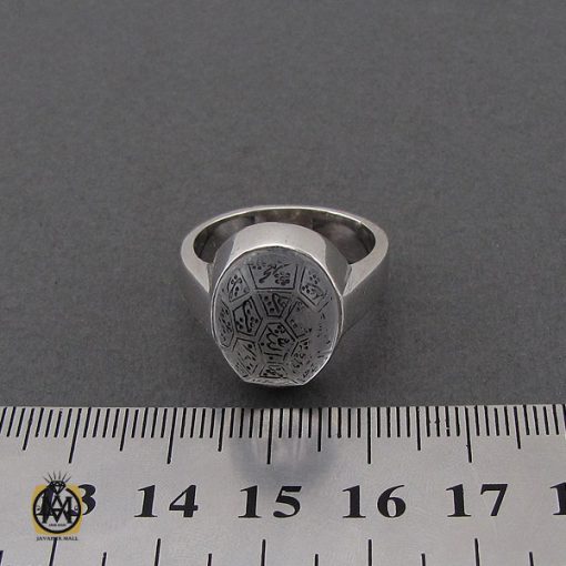 انگشتر در نجف با حکاکی الله و چهارده معصوم مردانه دست ساز – کد 10783 - تصویر 4