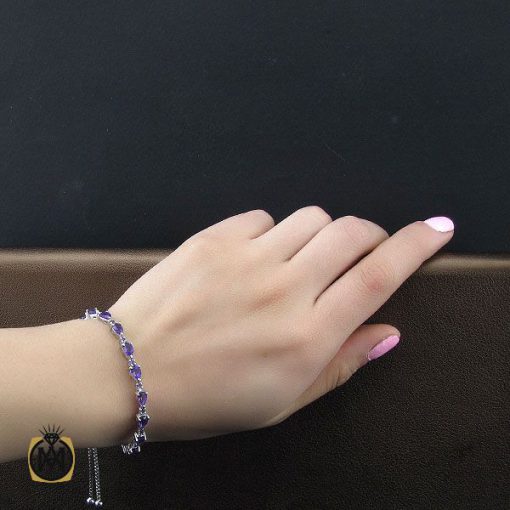 4 دستبند آمتیست طرح ژالین زنانه - کد 1096 - تصویر 4