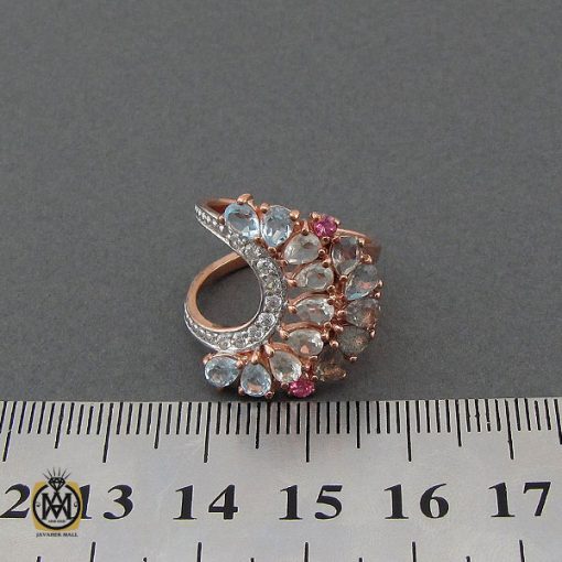 انگشتر توپاز تورمالین زنانه