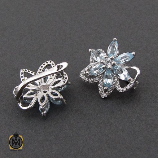 گوشواره توپاز زنانه نقره