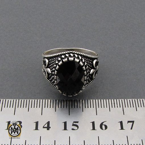 انگشتر عقیق سیاه مردانه