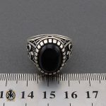 انگشتر عقیق سیاه مردانه
