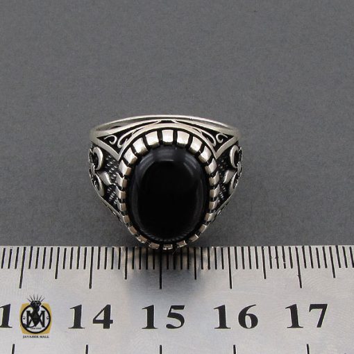 انگشتر عقیق سیاه مردانه