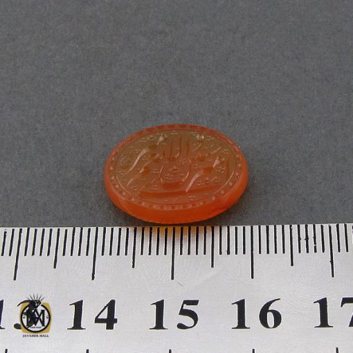 نگین عقیق یمن با حکاکی امیری حسین ونعم الامیر و شرف الشمس هنر دست استاد احمد - کد 9080 - تصویر 3