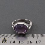 4 انگشتر آمتیست خوش رنگ مردانه دست ساز - کد 10693 - تصویر 4