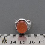 انگشتر عقیق یمن با حکاکی یا باقر علم النبی مردانه - کد 10699 - تصویر 4