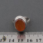 4 انگشتر عقیق یمن با حکاکی أمن المتوكلون مردانه - کد 10708 - تصویر 4