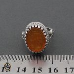 انگشتر عقیق یمن با حکاکی یا ابا القاسم یا رسول الله مردانه - کد 10710 - تصویر 4