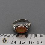 انگشتر عقیق یمن با حکاکی یا سید الشهدا صرح صفوی مردانه - کد 10718 - تصویر 4