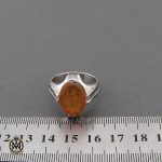 انگشتر عقیق یمن با حکاکی یا زهرا مردانه - کد 10722 - تصویر 4