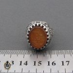 انگشتر عقیق یمن با حکاکی انا خادم الحسین المظلوم مردانه - کد 10727 - تصویر 4