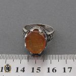 انگشتر عقیق یمن با حکاکی شرف الشمس و ان الحسین مصباح الهدی مردانه - کد 10731 - تصویر 4