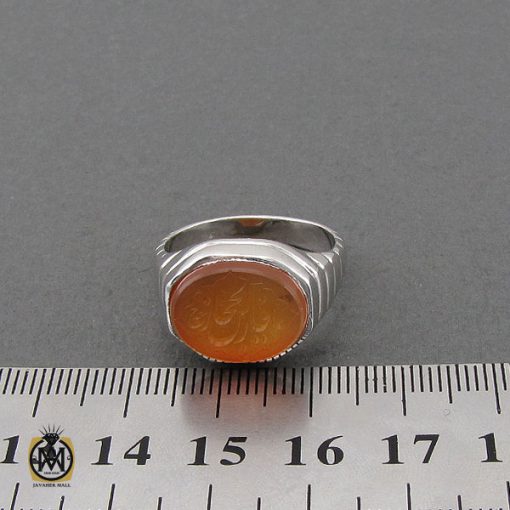 4 انگشتر عقیق یمن با حکاکی شرف الشمس و یا فارس الحجاز مردانه - کد 10740 - تصویر 4