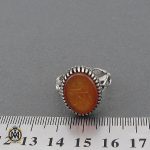 انگشتر عقیق یمن با حکاکی شرف الشمس و یا عقیله العرب مردانه - کد 10745 - تصویر 4