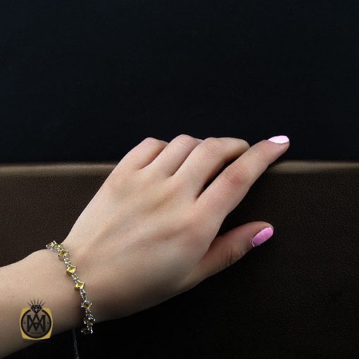 دستبند سیترین طرح روناک زنانه -کد 1095 - تصویر 5