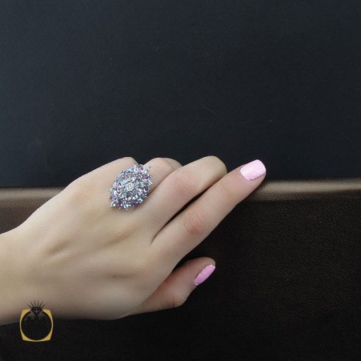 انگشتر توپاز، آمتیست و تانزانایت طرح هستی زنانه – کد 2293 - تصویر 5