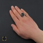 انگشتر عقیق سیاه مردانه