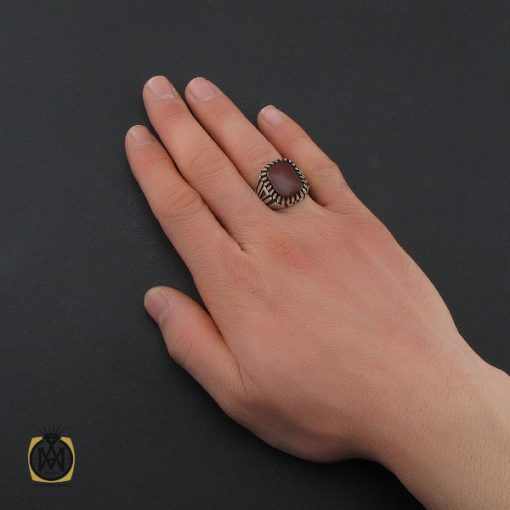 انگشتر عقیق قرمز مردانه