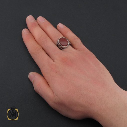 انگشتر عقیق قرمز مردانه