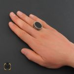 انگشتر-عقیق-مشکی-مردانه انگشتر عقیق مشکی مردانه