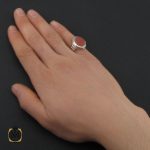 انگشتر عقیق یمن با حکاکی یا باقر علم النبی مردانه - کد 10699 - تصویر 5