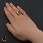 5 انگشتر عقیق یمن با حکاکی یا رقیه بنت الحسین مردانه - کد 10704 - تصویر 5
