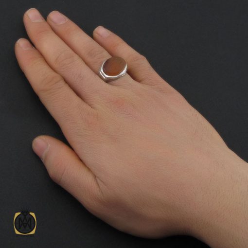 انگشتر عقیق یمن با حکاکی سبحان الله مردانه - کد 10705 - تصویر 5