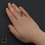 5 انگشتر عقیق یمن با حکاکی يا الله المحمود في كل فعاله مردانه - کد 10707 - تصویر 5