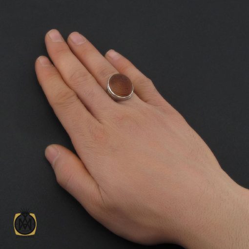 انگشتر عقیق یمن با حکاکی بابی انت و امی یا امیرالمومنین مردانه - کد 10709 - تصویر 5