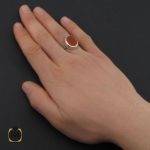 5 انگشتر عقیق یمن با حکاکی أمن المتوكلون مردانه - کد 10708 - تصویر 5