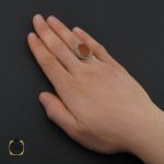 انگشتر عقیق یمن با حکاکی یا ابا القاسم یا رسول الله مردانه - کد 10710 - تصویر 5