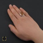 5 انگشتر عقیق یمن با حکاکی بقیه الله مردانه - کد 10717 - تصویر 5
