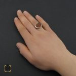 5 انگشتر عقیق یمن با حکاکی یا قادر المتعال طرح صفوی مردانه - کد 10725 - تصویر 5