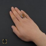 انگشتر عقیق یمن با حکاکی شرف الشمس و هذا من فضل ربي مردانه - کد 10738 - تصویر 5