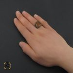 5 انگشتر عقیق یمن با حکاکی شرف الشمس و لا قوة الا بالله مردانه - کد 10742 - تصویر 5
