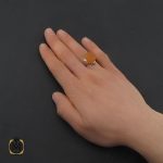 انگشتر عقیق یمن با حکاکی شرف الشمس و اسد الله الغالب مردانه - کد 10743 - تصویر 5