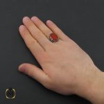 5 انگشتر عقیق قرمز خوش رنگ مردانه – کد 10760 - تصویر 5