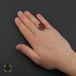 انگشتر عقیق قرمز مردانه – کد 10761 - تصویر 5