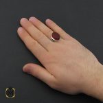 5 انگشتر عقیق قرمز خوش رنگ مردانه – کد 10762 - تصویر 5
