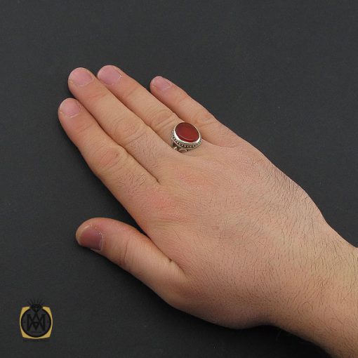5 انگشتر عقیق قرمز مردانه – کد 10763 - تصویر 5