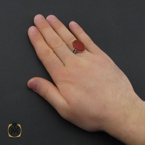 انگشتر عقیق قرمز مردانه – کد 10773 - تصویر 5