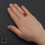 5 انگشتر عقیق قرمز خوش رنگ مردانه – کد 10775 - تصویر 5