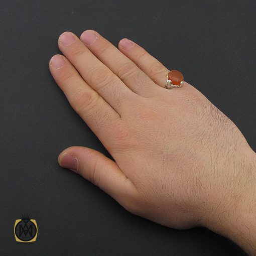 انگشتر عقیق یمن با حکاکی شرف الشمس مردانه – کد 10779 - تصویر 5