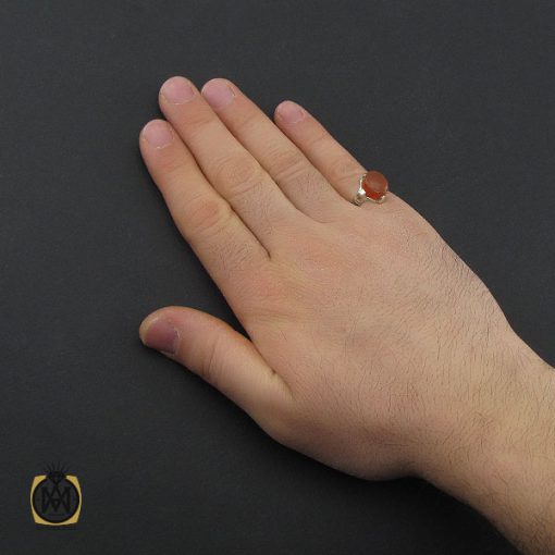 انگشتر عقیق یمن با حکاکی شرف الشمس مردانه – کد 10780 - تصویر 5