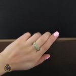انگشتر-زبرجد-زنانه-نقره سرویس زبرجد زنانه