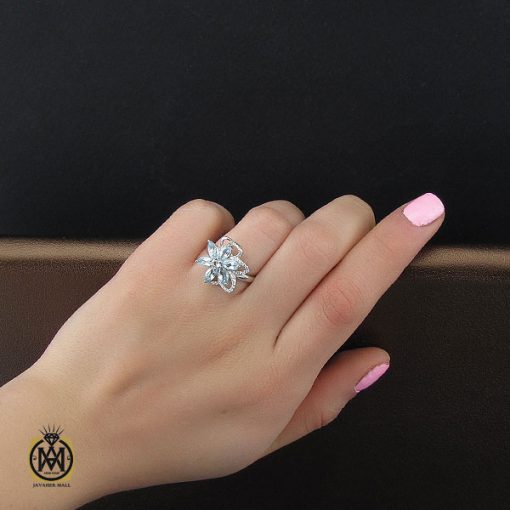 انگشتر توپاز زنانه نقره