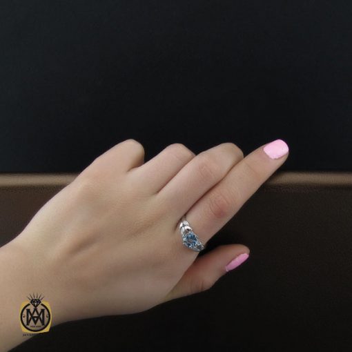 انگشتر توپاز زنانه نقره