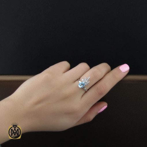 انگشتر آمتیست زنانه نقره