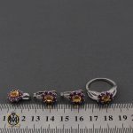 سرویس تورمالین و سیترین طرح پیچک زنانه - کد 7233 - تصویر 7