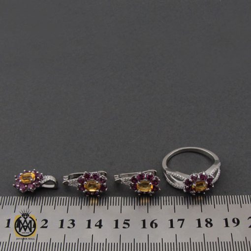 سرویس تورمالین و سیترین طرح پیچک زنانه - کد 7233 - تصویر 7